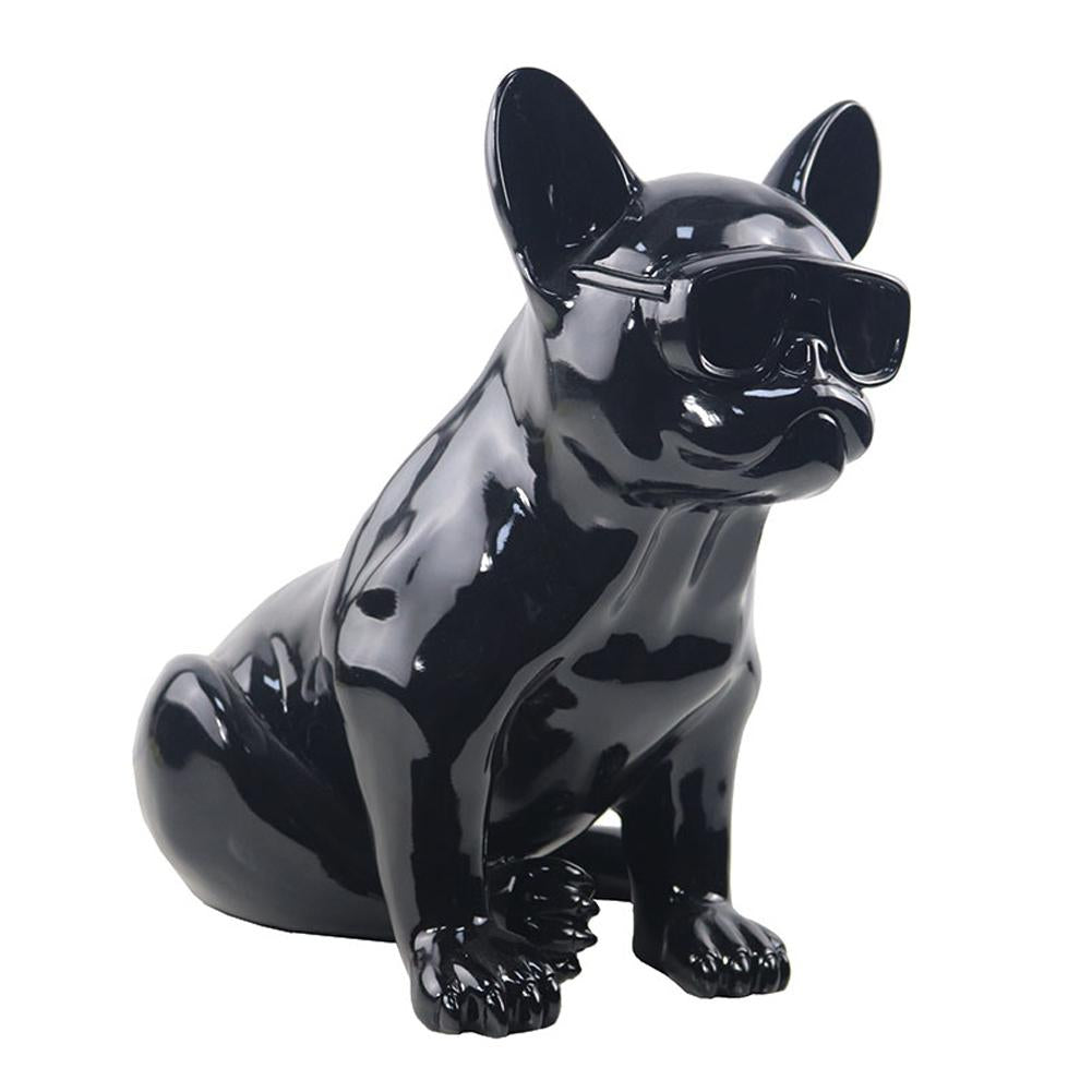 Status figurines for interior decoration Dog wearing Sunglasses