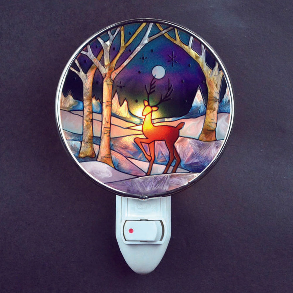 Handpaint Art Glass Night Lamp