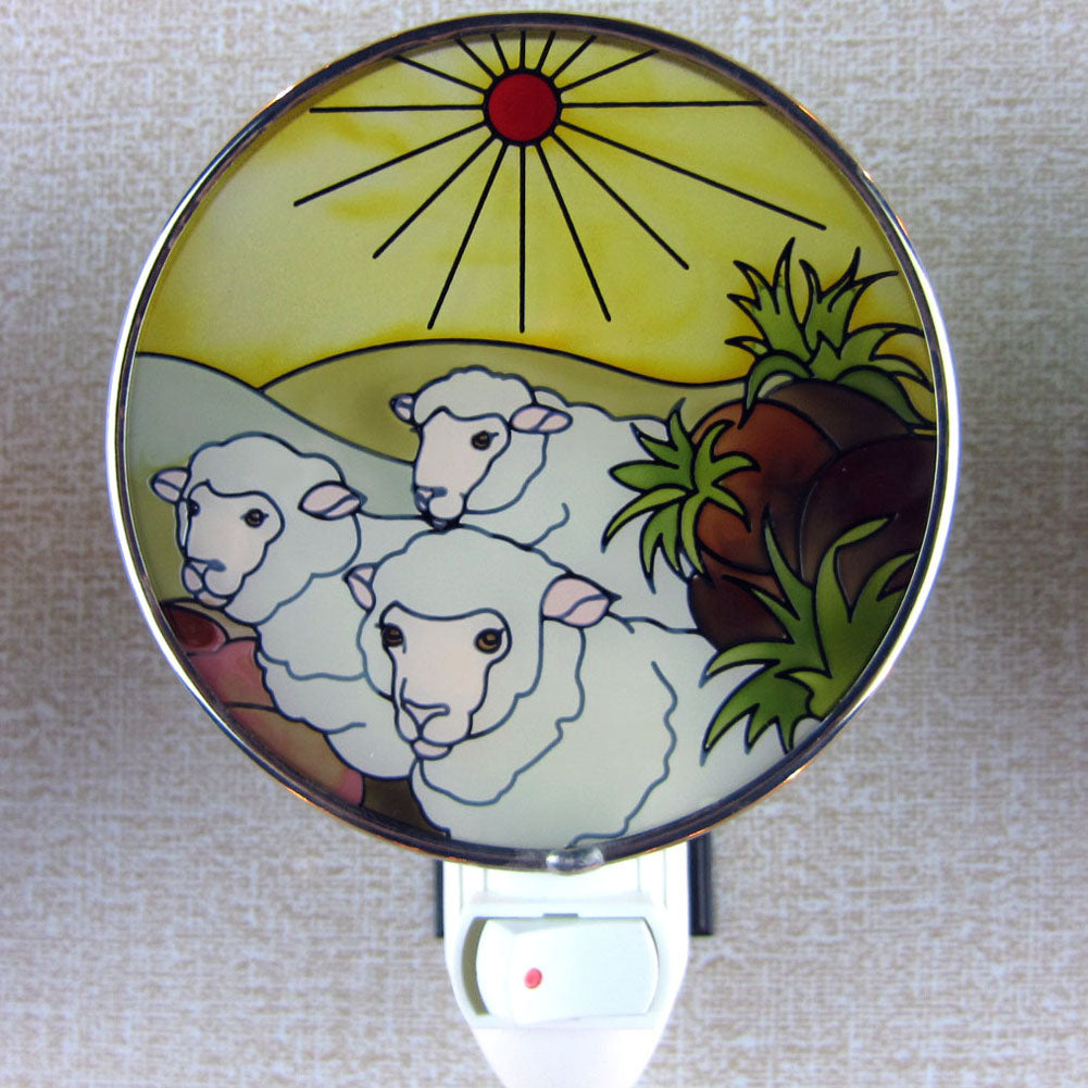 Handpaint Art Glass Night Lamp