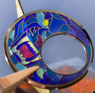 Cloisonne Enamel Watch Dial (Lion)