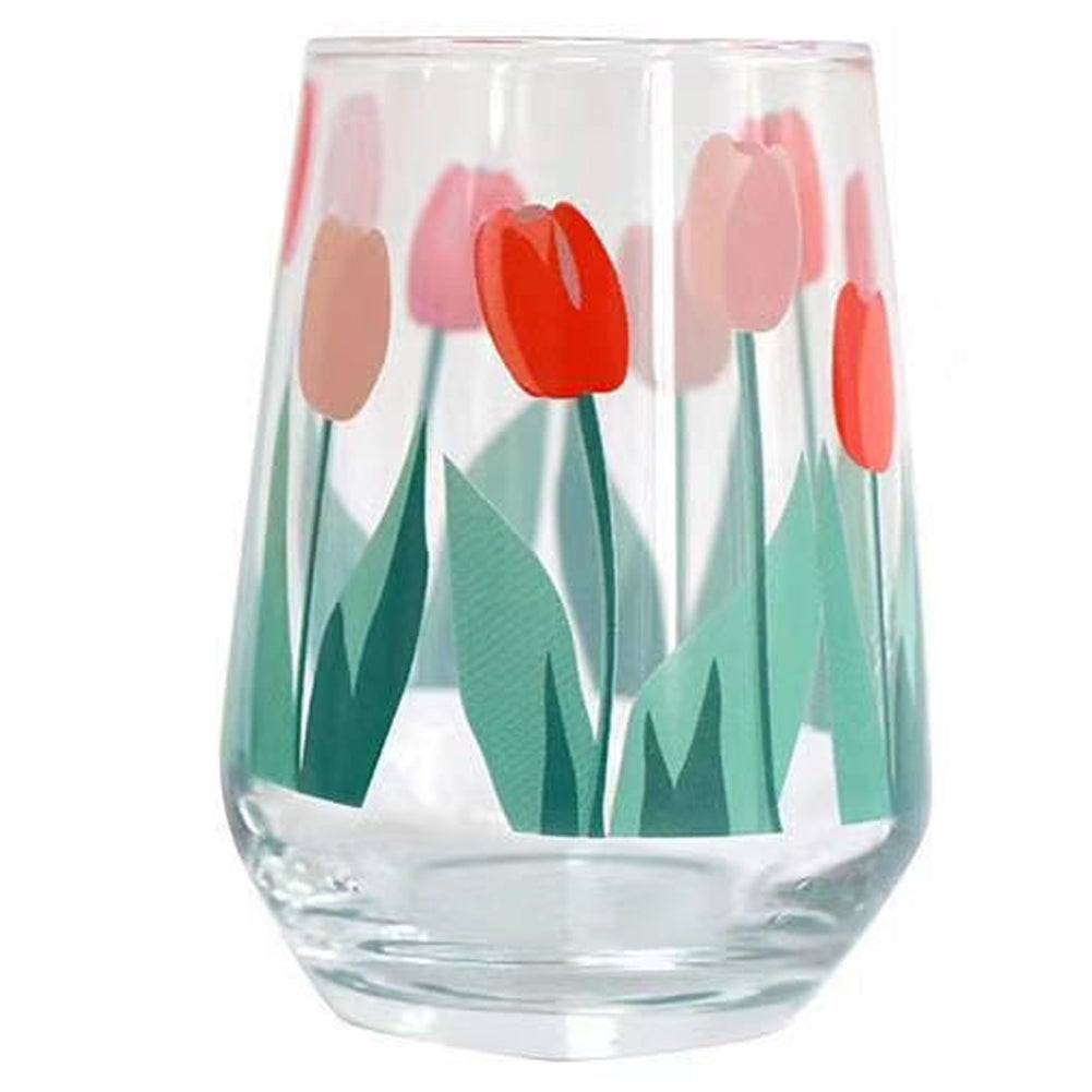 Acever Glass Cup Tulip Mug for Espresso, Latte, Cappuccino, Tea, Milk and Water, Dishwasher safe & microwavable - BPA, Lead and Cadmium Free (90mm)