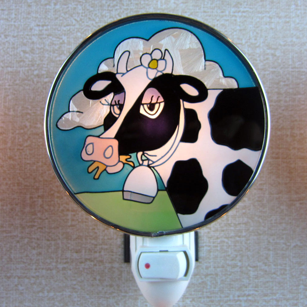 Handpaint Art Glass Night Lamp