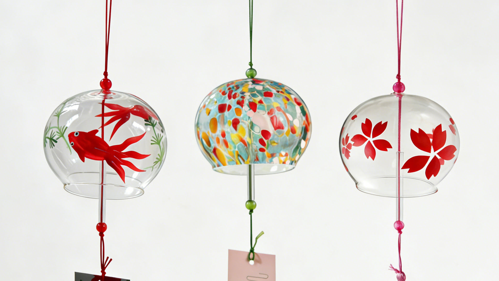 acever handmade glass wind chime, front