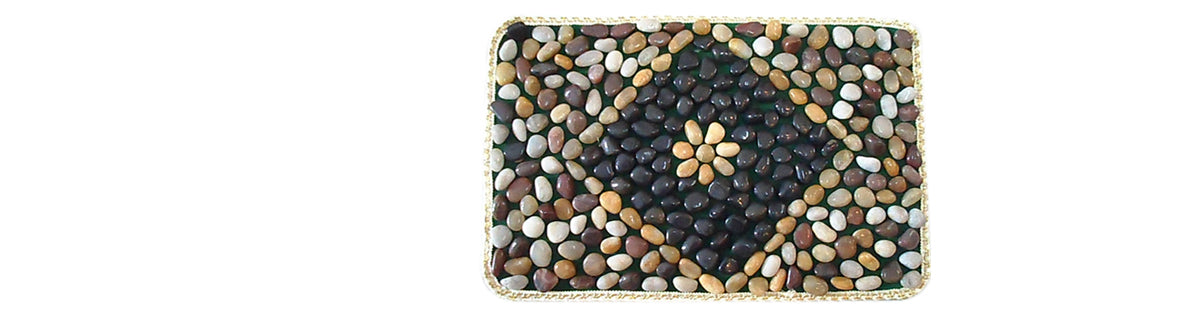 eliteshine natural pebble stone massage mat in size of 60x40cm