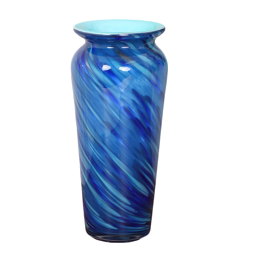 Glass Vase of Handblown Blue
