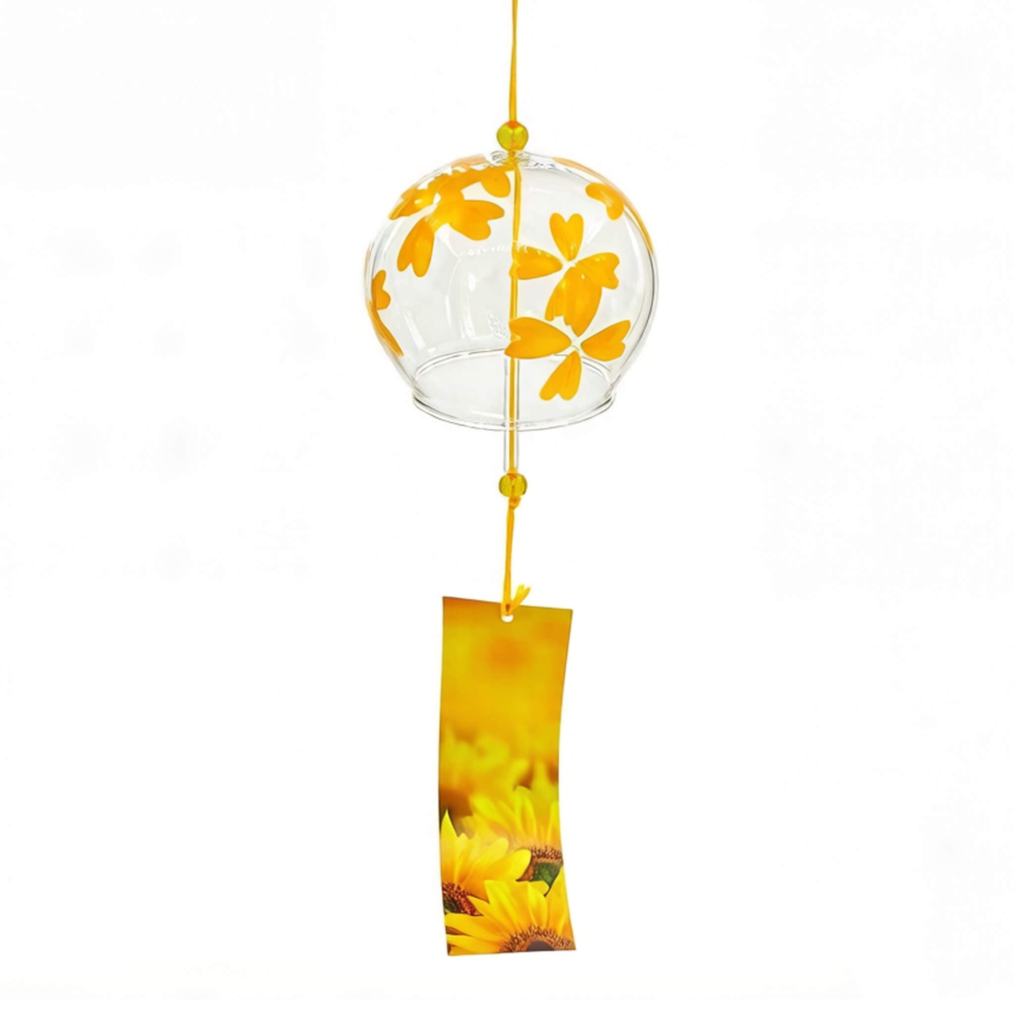 Acever Japanese Furin Glass Wind Chime – Golden Heart Flowers