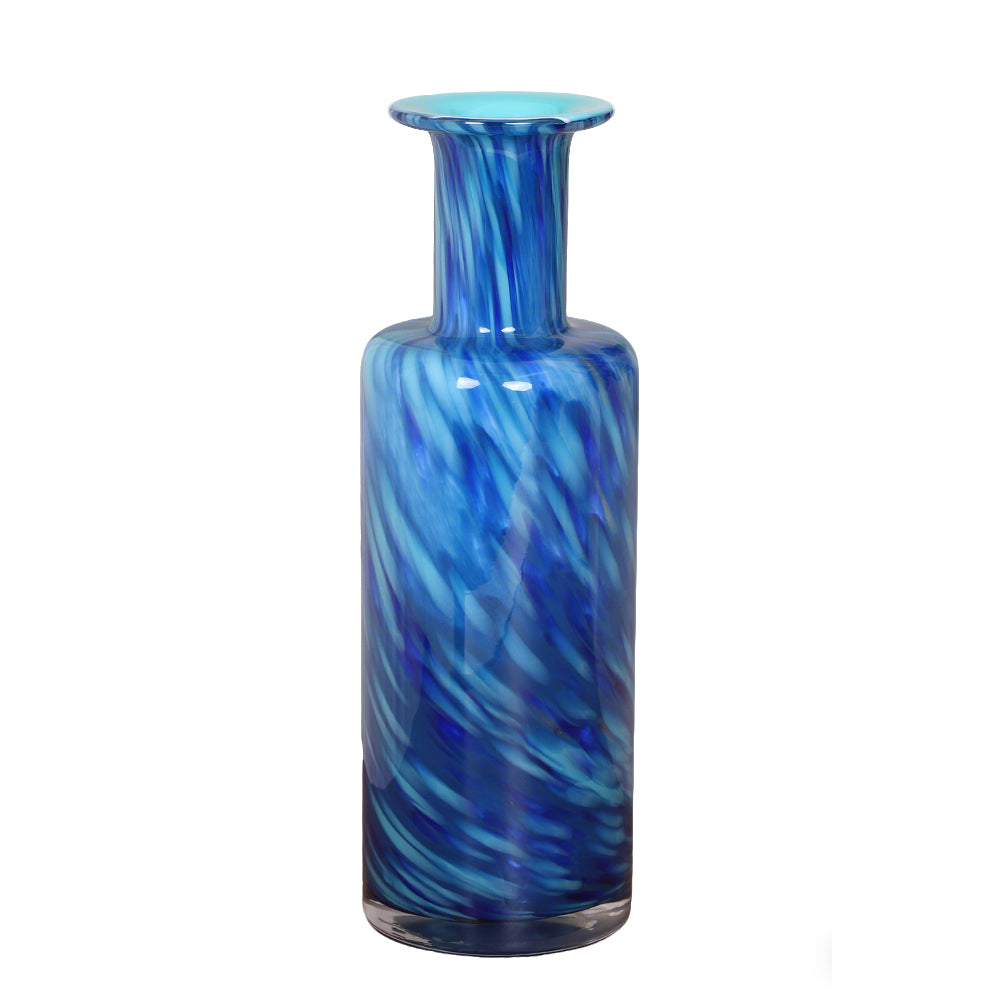 Glass Vase of Handblown Blue