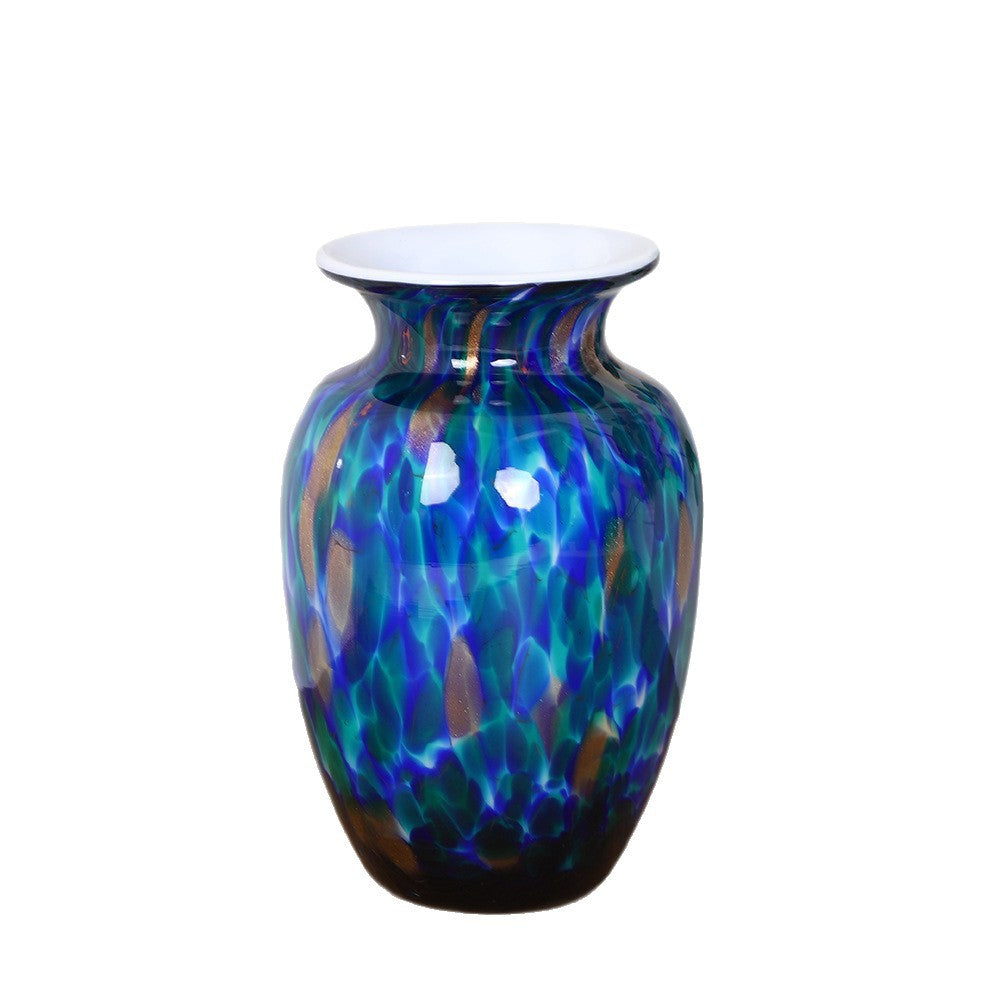 Glass Vase of Handblown Blue