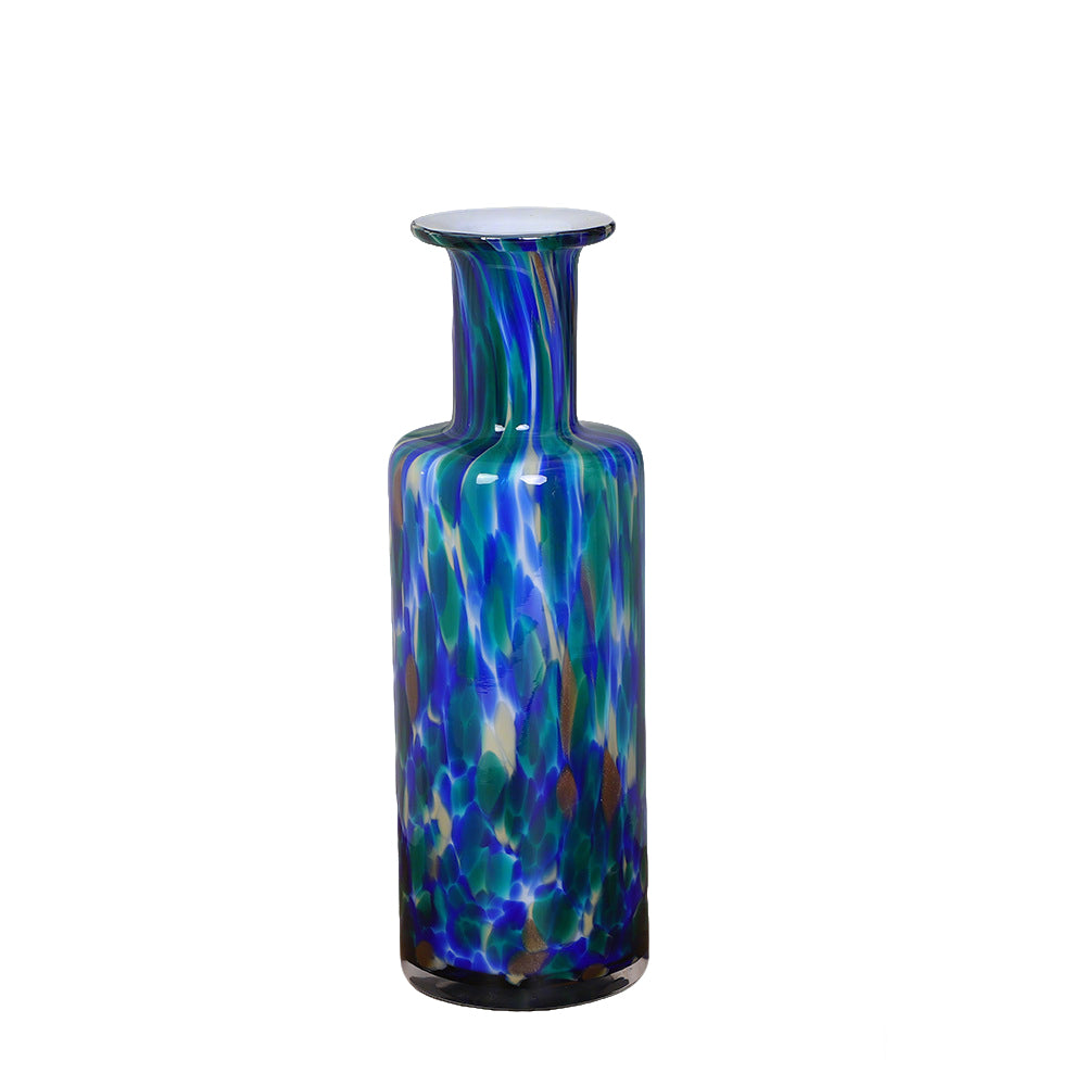 Glass Vase of Handblown Blue