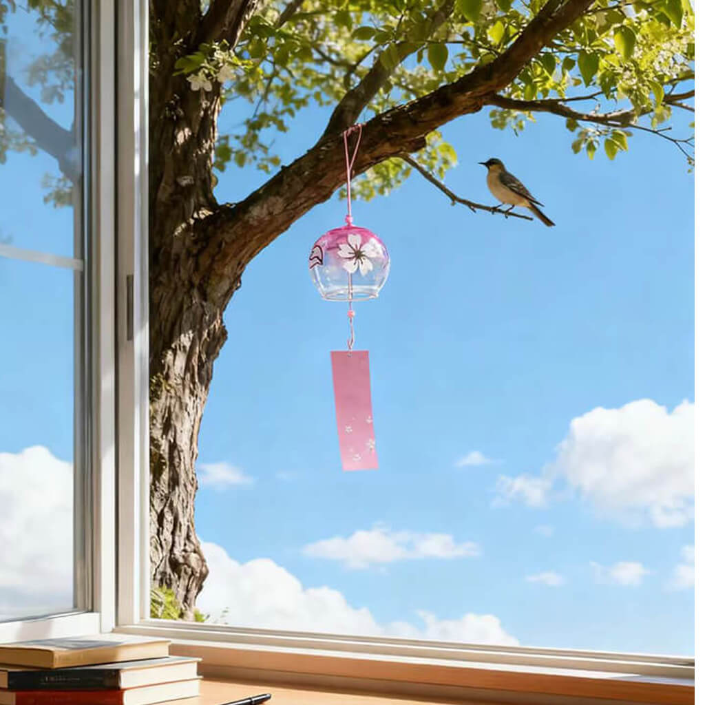 Handmade Japanese Glass Furin Wind Chime