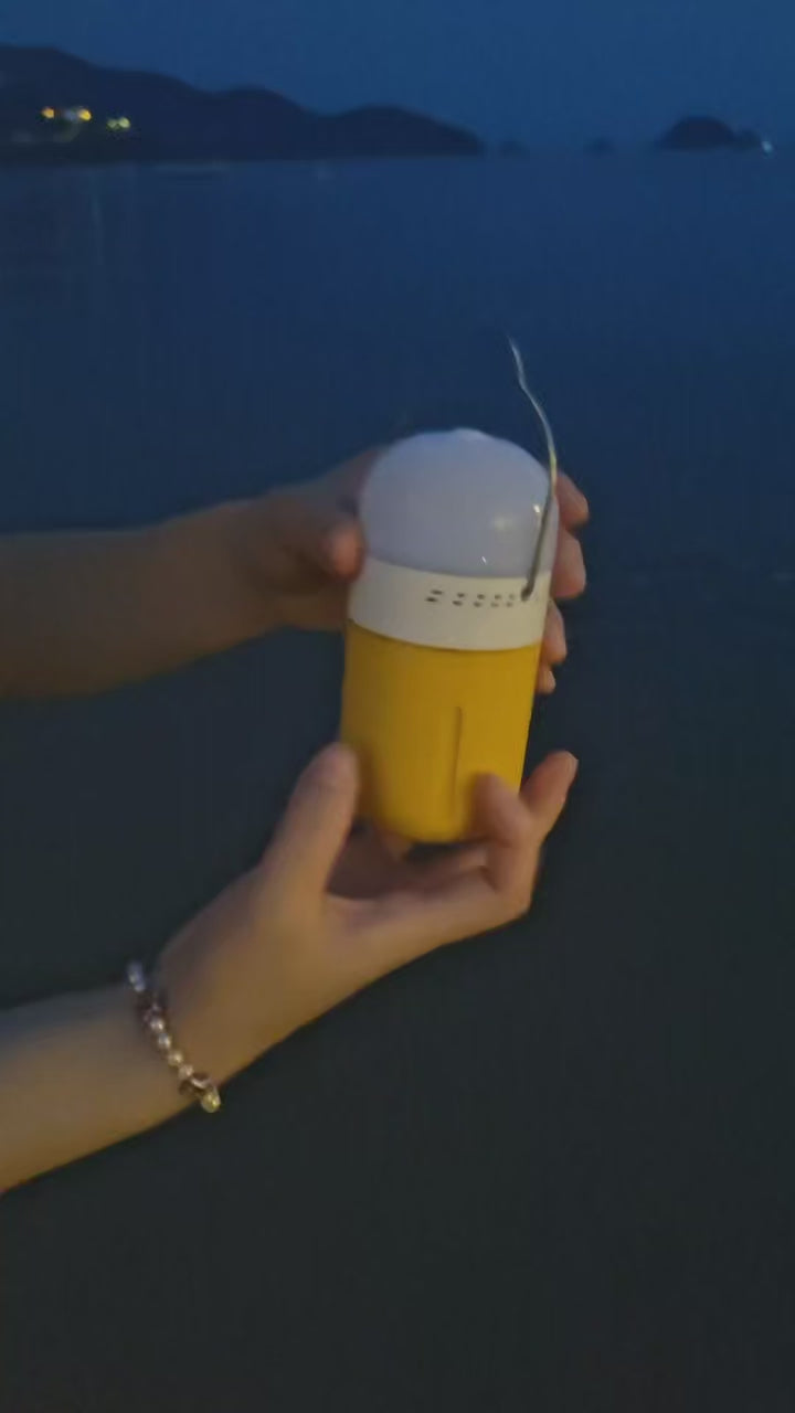 Load video: Acever Salt Water Capsule Lamp – Eco-Friendly LED Light for Camping, Fishing &amp; Emergency Use