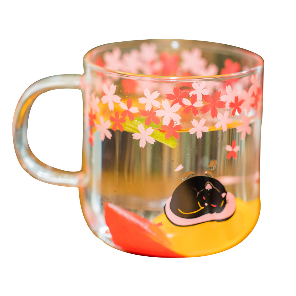 Glass Mug Water Milk Cup with Novelty Paintings
