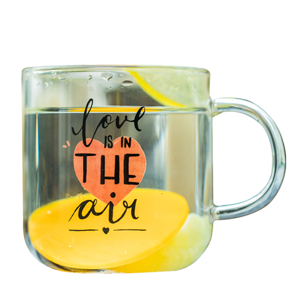 Glass Mug Water Milk Cup with Novelty Paintings