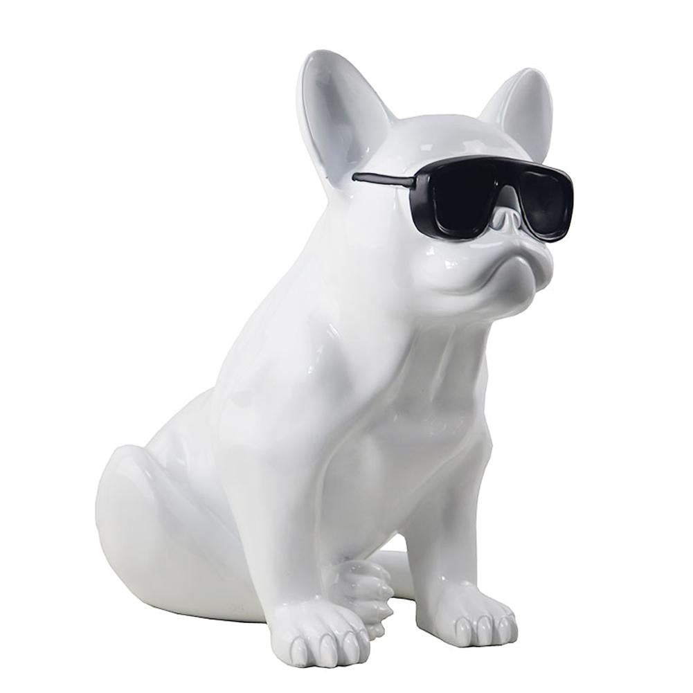 Status figurines for interior decoration Dog wearing Sunglasses