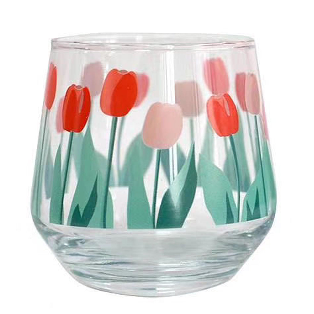 Acever Glass Cup Tulip Mug for Espresso, Latte, Cappuccino, Tea, Milk and Water, Dishwasher safe & microwavable - BPA, Lead and Cadmium Free (90mm)