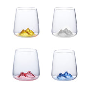 Glass Cups with novelty volcano bottom