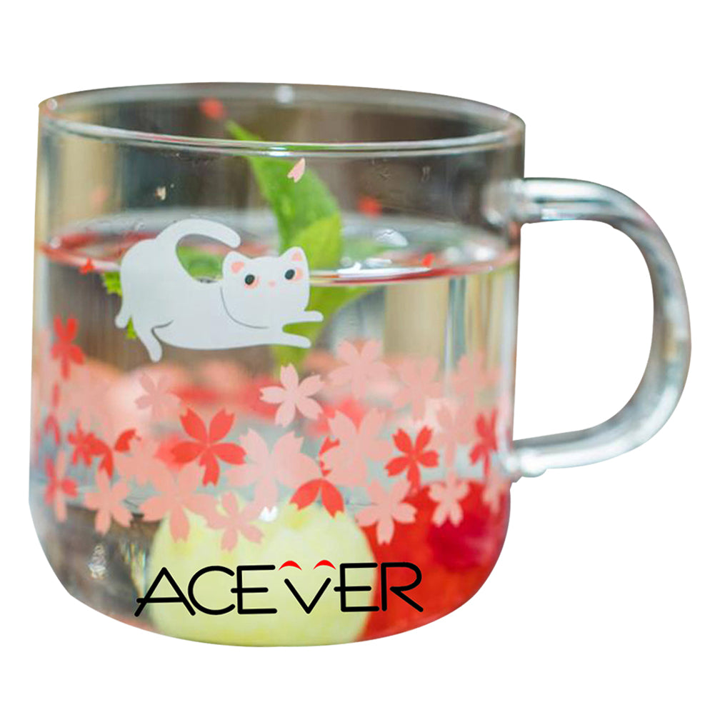 Glass Mug Water Milk Cup with Novelty Paintings