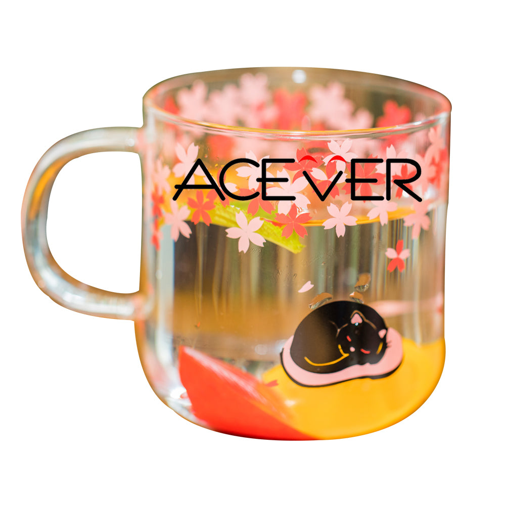 Glass Mug Water Milk Cup with Novelty Paintings