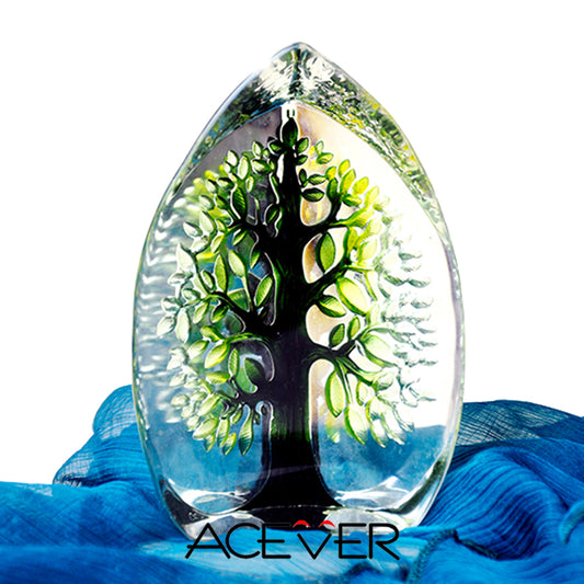 ACEVER Hand-Etched Swedish Crystal Sculpture