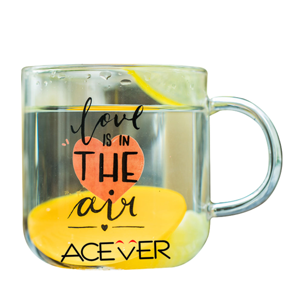 Glass Mug Water Milk Cup with Novelty Paintings